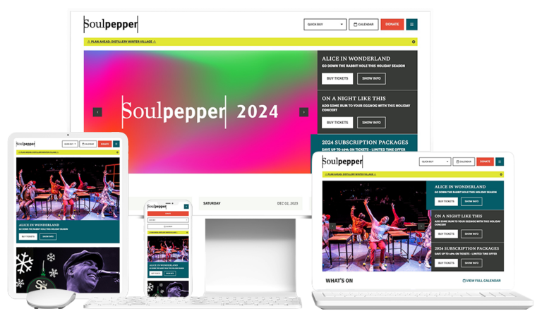 soulpepper website devices mockups