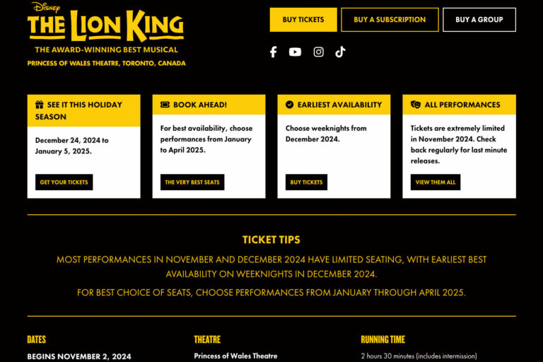 lion king website panel 1