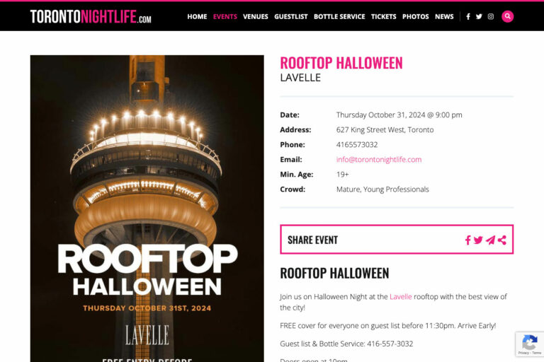 toronto nightlife website panel 2