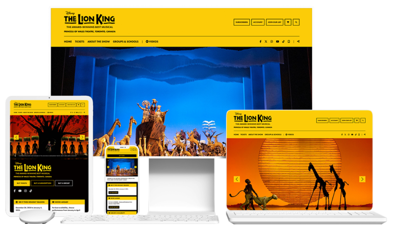 disney's lion king by mirvish web devices