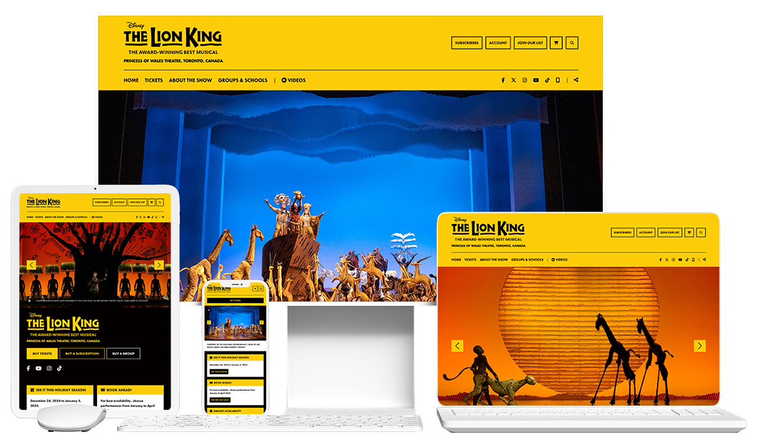 disney's lion king by mirvish web devices